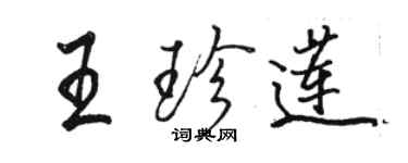 駱恆光王珍蓮行書個性簽名怎么寫