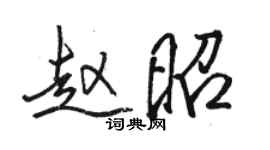 駱恆光趙昭行書個性簽名怎么寫