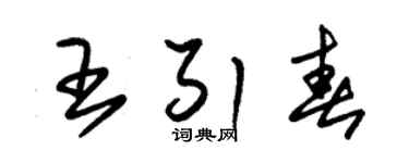 朱錫榮王引春草書個性簽名怎么寫
