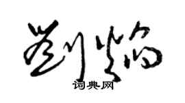 曾慶福劉焰草書個性簽名怎么寫