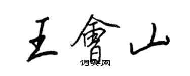 王正良王會山行書個性簽名怎么寫