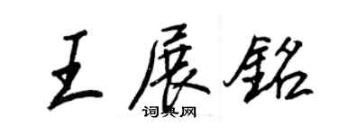 王正良王展銘行書個性簽名怎么寫
