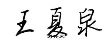 王正良王夏泉行書個性簽名怎么寫