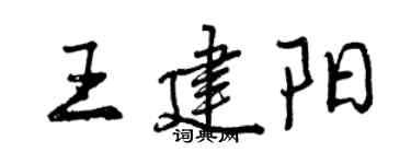 曾慶福王建陽行書個性簽名怎么寫