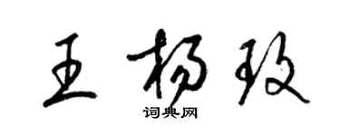 梁錦英王楊玫草書個性簽名怎么寫