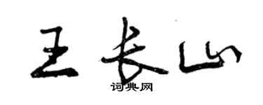 曾慶福王長山行書個性簽名怎么寫