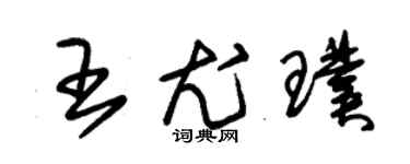 朱錫榮王尤璞草書個性簽名怎么寫
