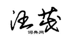 朱錫榮汪茂草書個性簽名怎么寫