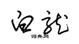 朱錫榮白龍草書個性簽名怎么寫