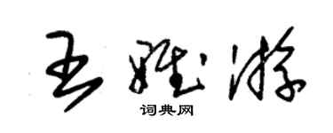 朱錫榮王雅游草書個性簽名怎么寫