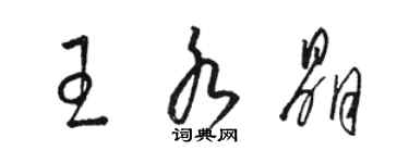 駱恆光王水晶草書個性簽名怎么寫