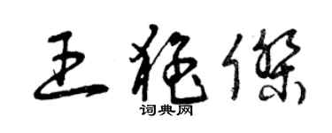 曾慶福王猛傑草書個性簽名怎么寫