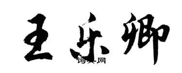 胡問遂王樂卿行書個性簽名怎么寫