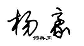 朱錫榮楊豪草書個性簽名怎么寫