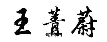 胡問遂王菁蔚行書個性簽名怎么寫