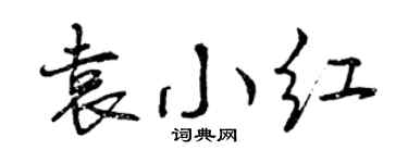 曾慶福袁小紅行書個性簽名怎么寫