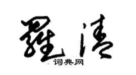 朱錫榮羅清草書個性簽名怎么寫