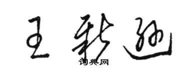 駱恆光王新遜草書個性簽名怎么寫