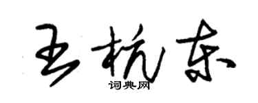 朱錫榮王杭東草書個性簽名怎么寫