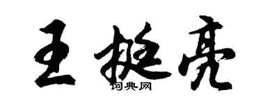 胡問遂王挺亮行書個性簽名怎么寫