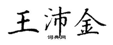 丁謙王沛金楷書個性簽名怎么寫