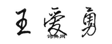 駱恆光王愛勇行書個性簽名怎么寫