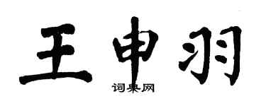 翁闓運王申羽楷書個性簽名怎么寫