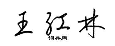 梁錦英王紅林草書個性簽名怎么寫