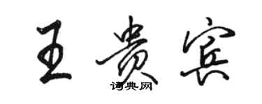 駱恆光王貴賓行書個性簽名怎么寫