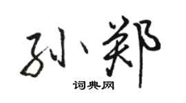 駱恆光孫鄭行書個性簽名怎么寫