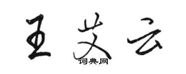 駱恆光王艾雲行書個性簽名怎么寫