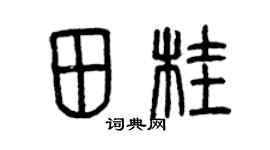 曾慶福田桂篆書個性簽名怎么寫