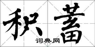 翁闓運積蓄楷書怎么寫