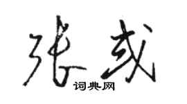 駱恆光張或草書個性簽名怎么寫