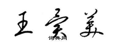 梁錦英王異美草書個性簽名怎么寫