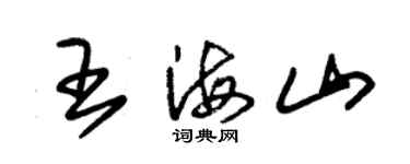 朱錫榮王海山草書個性簽名怎么寫