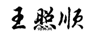 胡問遂王照順行書個性簽名怎么寫