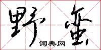 野蠻怎么寫好看