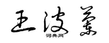 曾慶福王波蘭草書個性簽名怎么寫