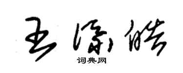 朱錫榮王添皓草書個性簽名怎么寫