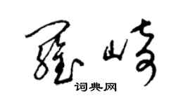 梁錦英羅崎草書個性簽名怎么寫