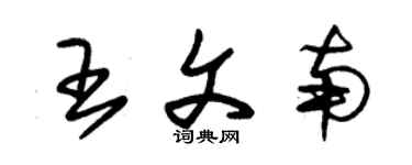 朱錫榮王文南草書個性簽名怎么寫