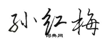 駱恆光孫紅梅行書個性簽名怎么寫