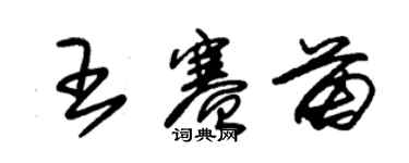 朱錫榮王賽苗草書個性簽名怎么寫