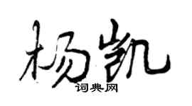 曾慶福楊凱行書個性簽名怎么寫