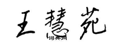 王正良王慧苑行書個性簽名怎么寫