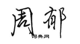 駱恆光周郁行書個性簽名怎么寫