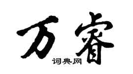 胡問遂萬睿行書個性簽名怎么寫