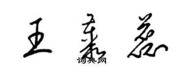 梁錦英王叢蕊草書個性簽名怎么寫