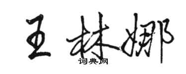 駱恆光王林娜行書個性簽名怎么寫